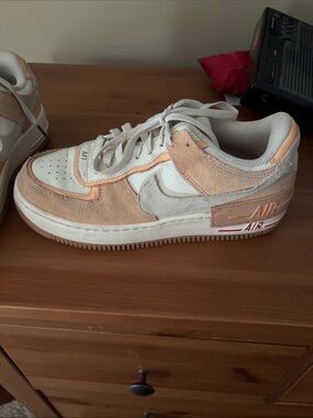 Nike Air Force 1 Low Peach & Light Gray Suede
